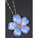 Necklace Silver Plated Forget Me Not